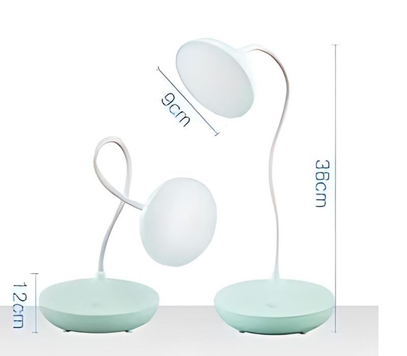 Energy-Efficient White Study Lamp with Adjustable Arm